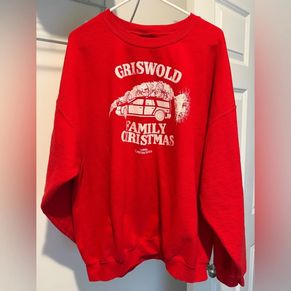 Red Christmas Vacation crewneck sweatshirt. Size 2X unisex. - Picture 1 of 1